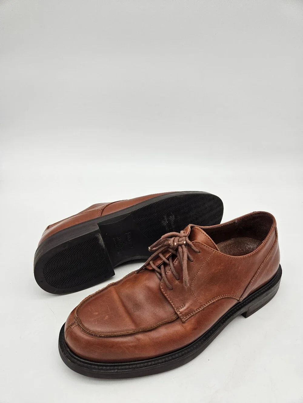 Johnston & Murphy Passport Brown Oxfords Shoes 25-2254 Mens 8 M Made in Italy
